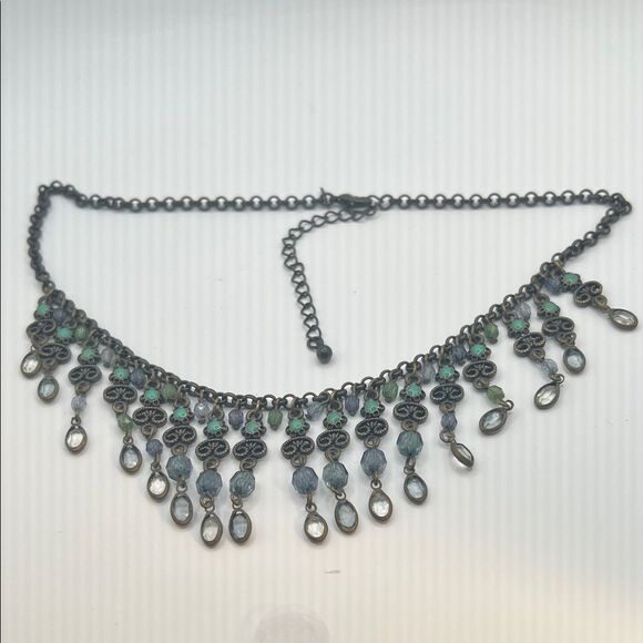 Avon Jewelry - Vintage Avon Antique Gold Fringe Dangle Necklace